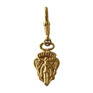 Authentic Gucci Knight Crest Charm - Gold Tone Pendant - Vintage
